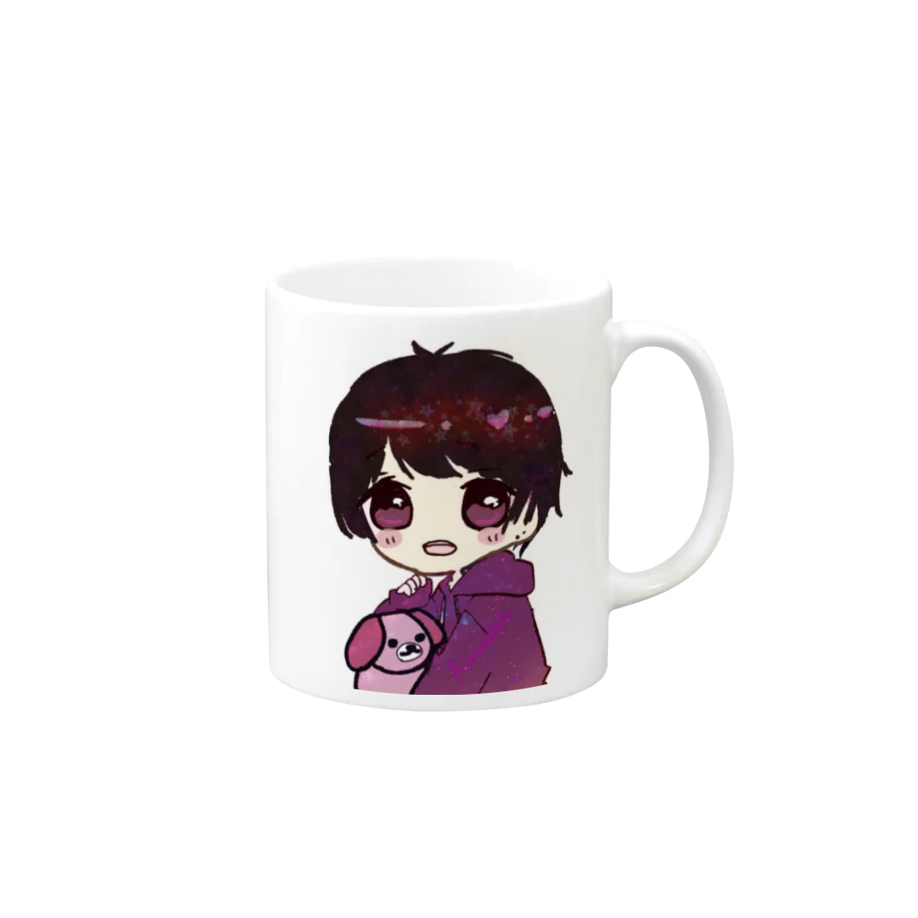 🍭 クルハ 🍭 2/27(土)生誕祭のくるたんマグカップ Mug :right side of the handle