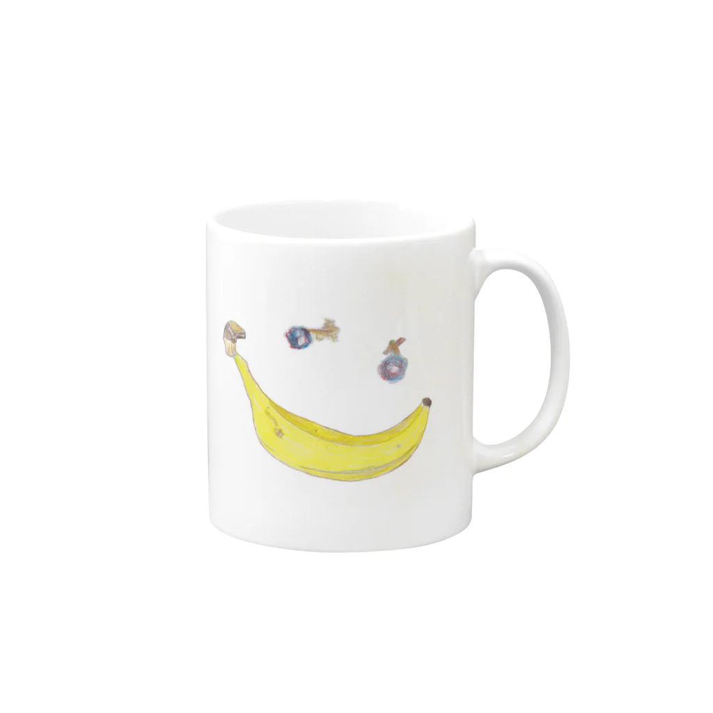 ホームタウンスター　Hometown Star のバナナスマイリー　Banana Smiley Mug :right side of the handle