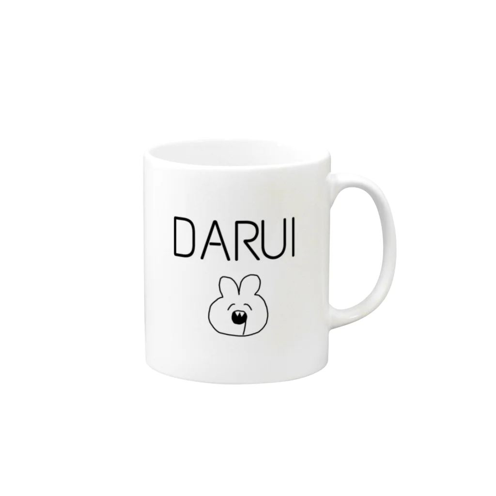 rrrpp__のDARUIｳｻｷﾞ Mug :right side of the handle