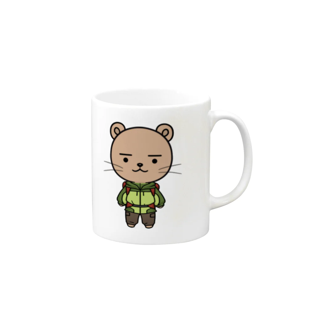 FreeStyleのクマさんキャンパー Mug :right side of the handle