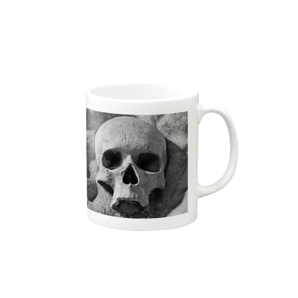 youhei-houjouのthe  skull Mug :right side of the handle