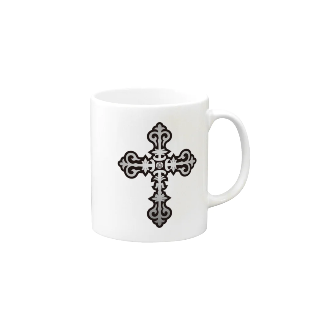 Fickleのシルバークロス／Pray for the World Mug :right side of the handle