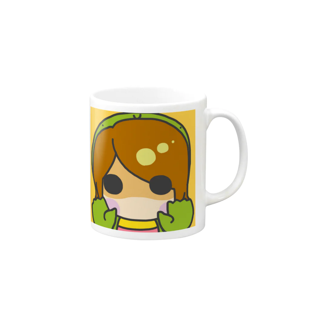 れいじの迫り来るぎゃおちゃん Mug :right side of the handle