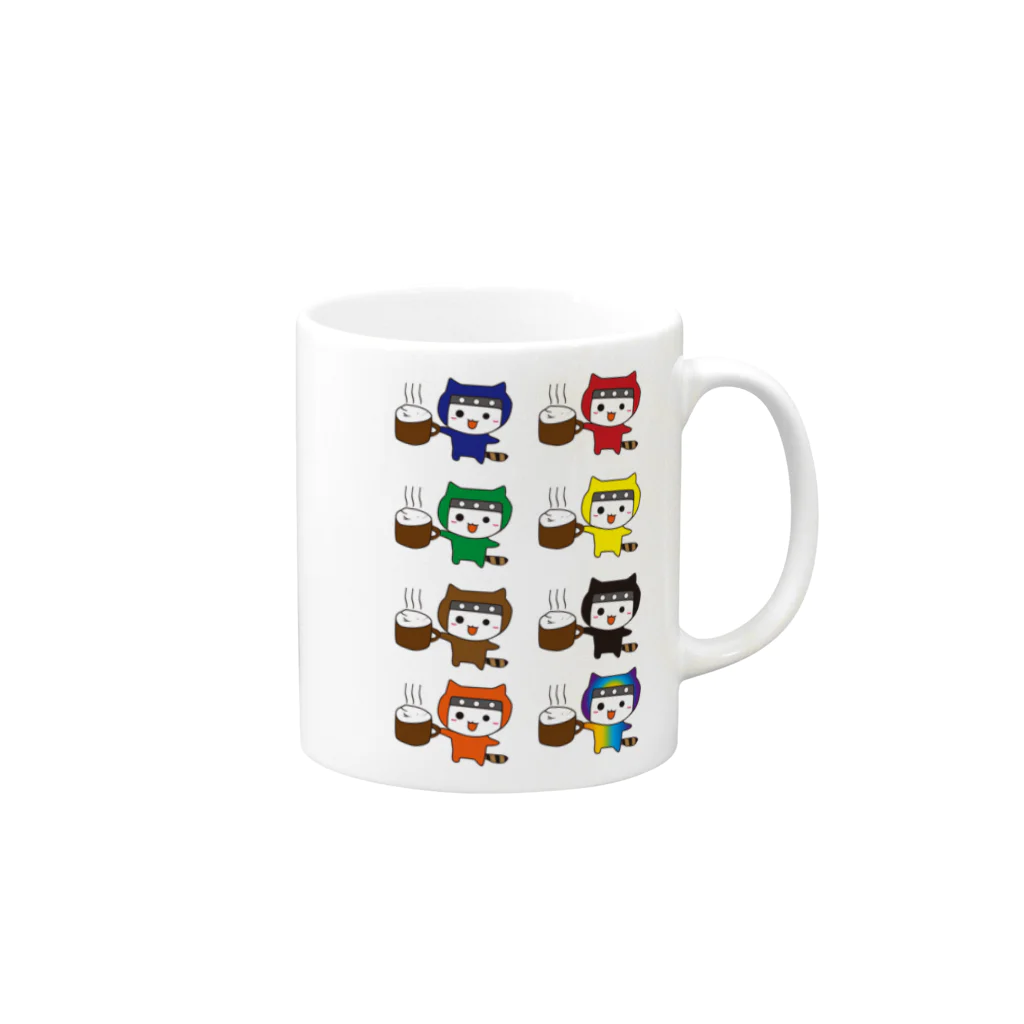 和泉竜のねこにん Mug :right side of the handle