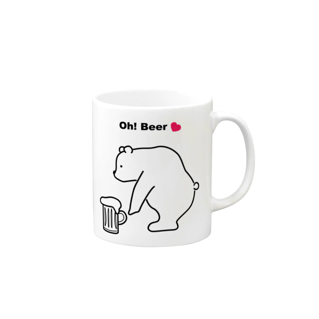 Atelier CのBeerを拾ったBear マグカップの取っ手の右面