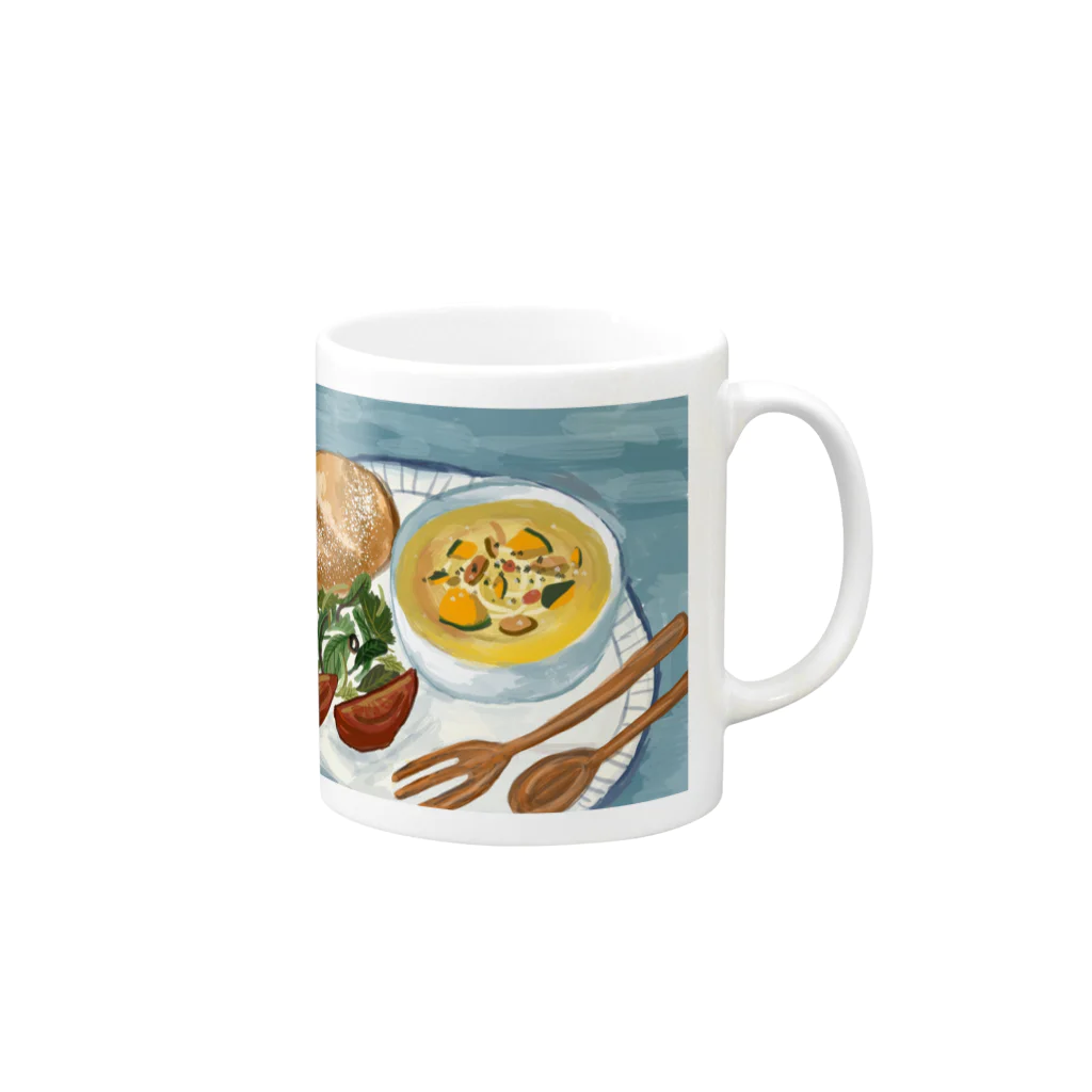 picturebooksのmorning Mug :right side of the handle