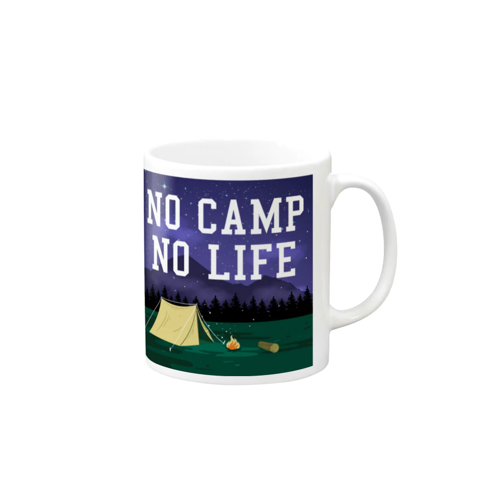 DRIPPEDのNO CAMP NO LIFE-ノーキャンプ ノーライフ- Mug :right side of the handle