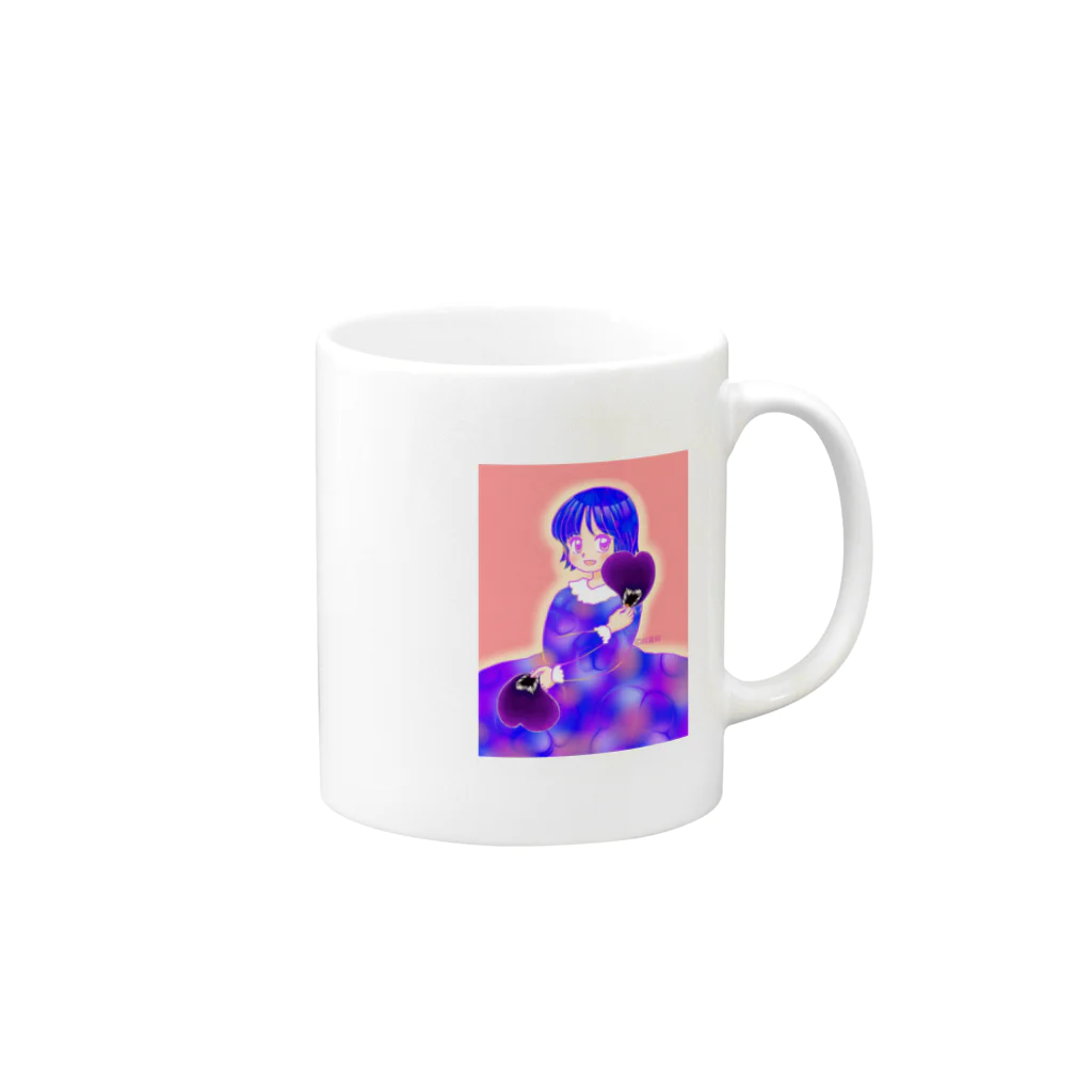 pansy shopのパンジーっ子 Mug :right side of the handle