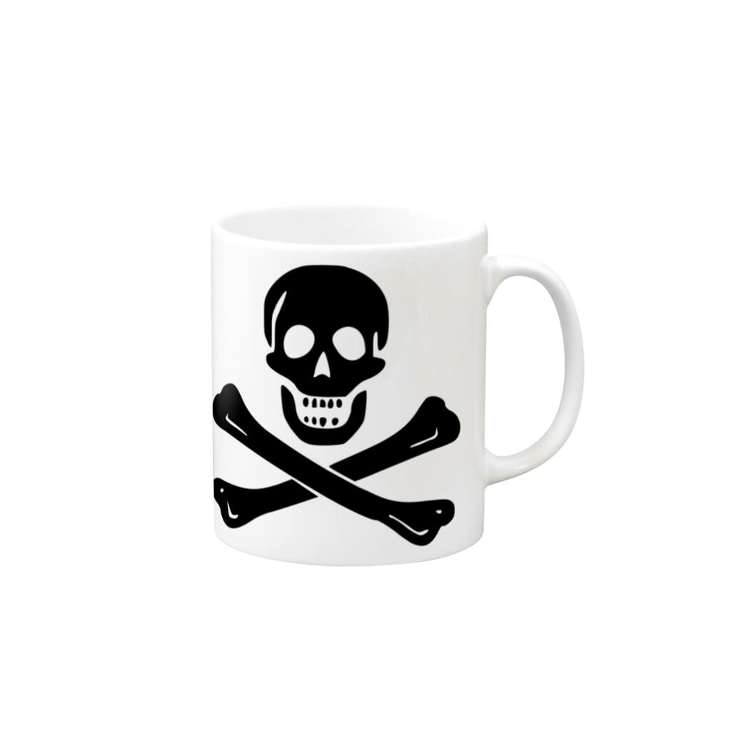 海賊旗スカル Jolly Roger サミュエル ベラミーの海賊旗 黒ロゴ Dripped Dripped のマグカップ通販 Suzuri スズリ