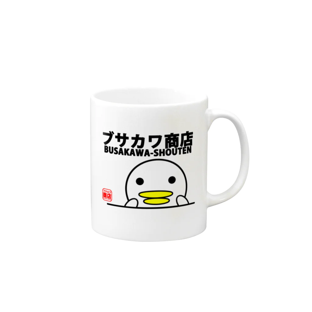 ブサカワ商店のブサカワ商店 Mug :right side of the handle