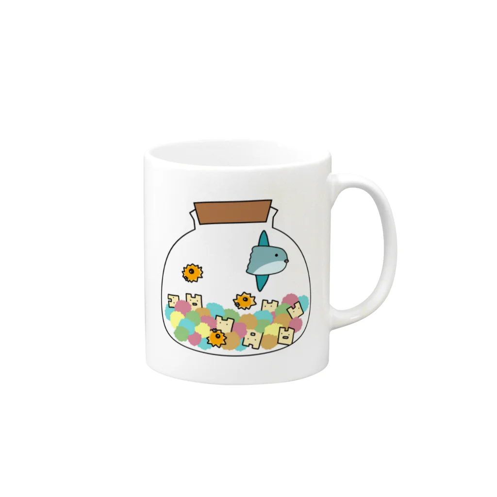 2Dうさぎの2Dうさぎ 金平糖 Mug :right side of the handle