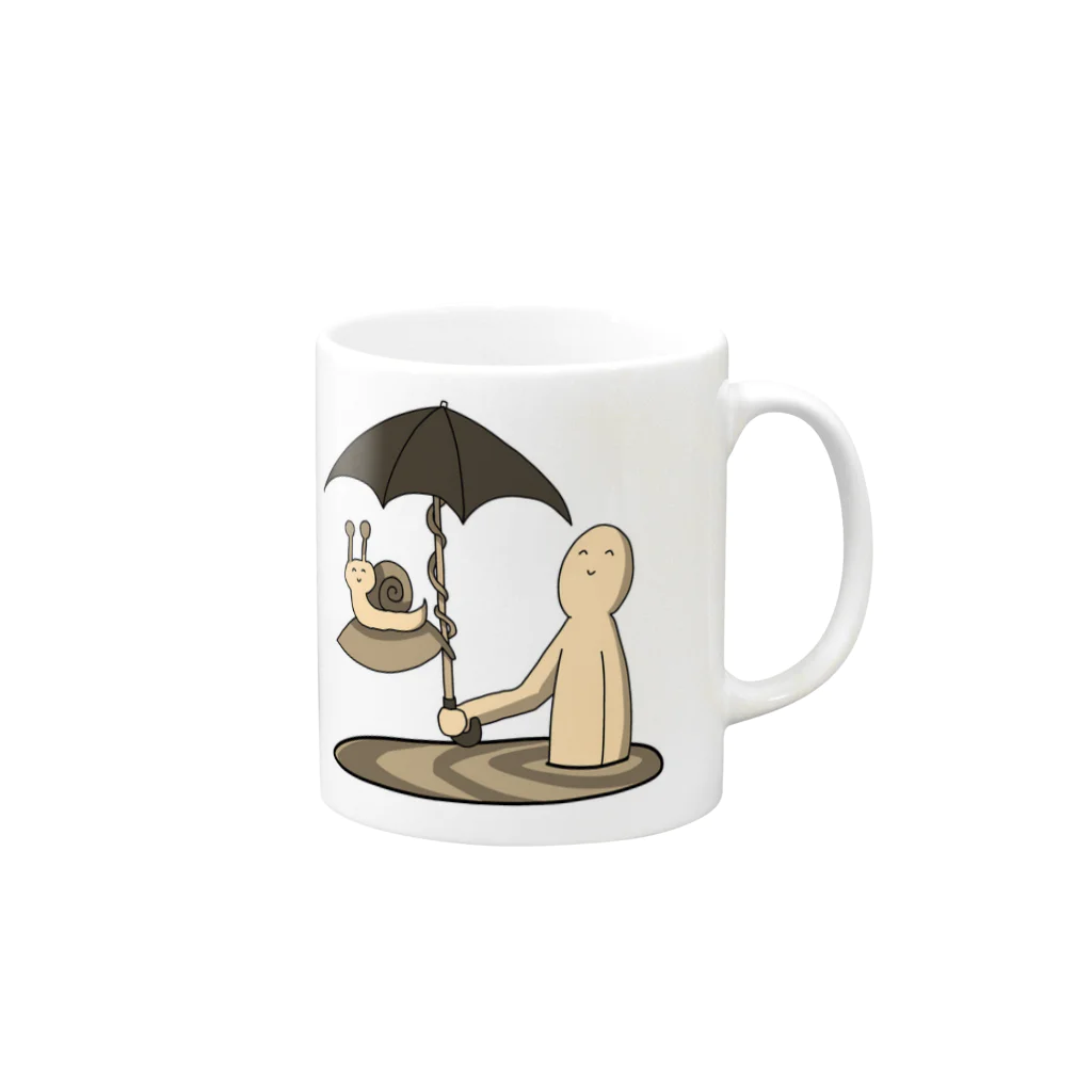 てんとう武士のクソ絵工場のあめだけどええやん Mug :right side of the handle