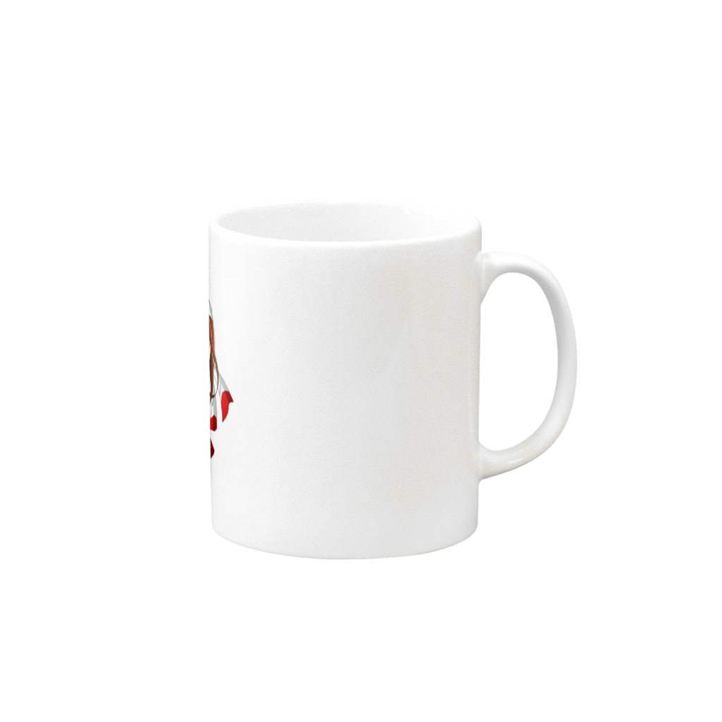 江戸川 media lab FAN SHOPの旭日旗くぅ Mug :right side of the handle