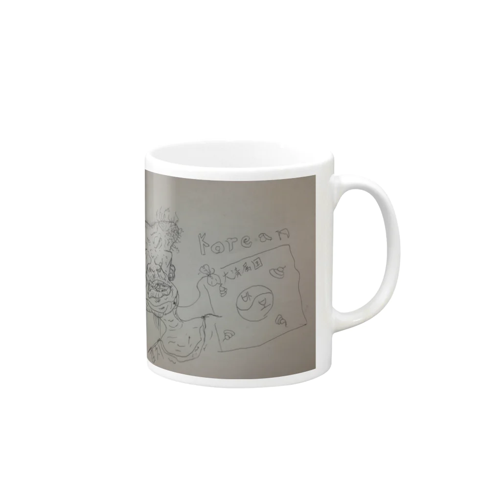 davidデスの韓国人 Mug :right side of the handle