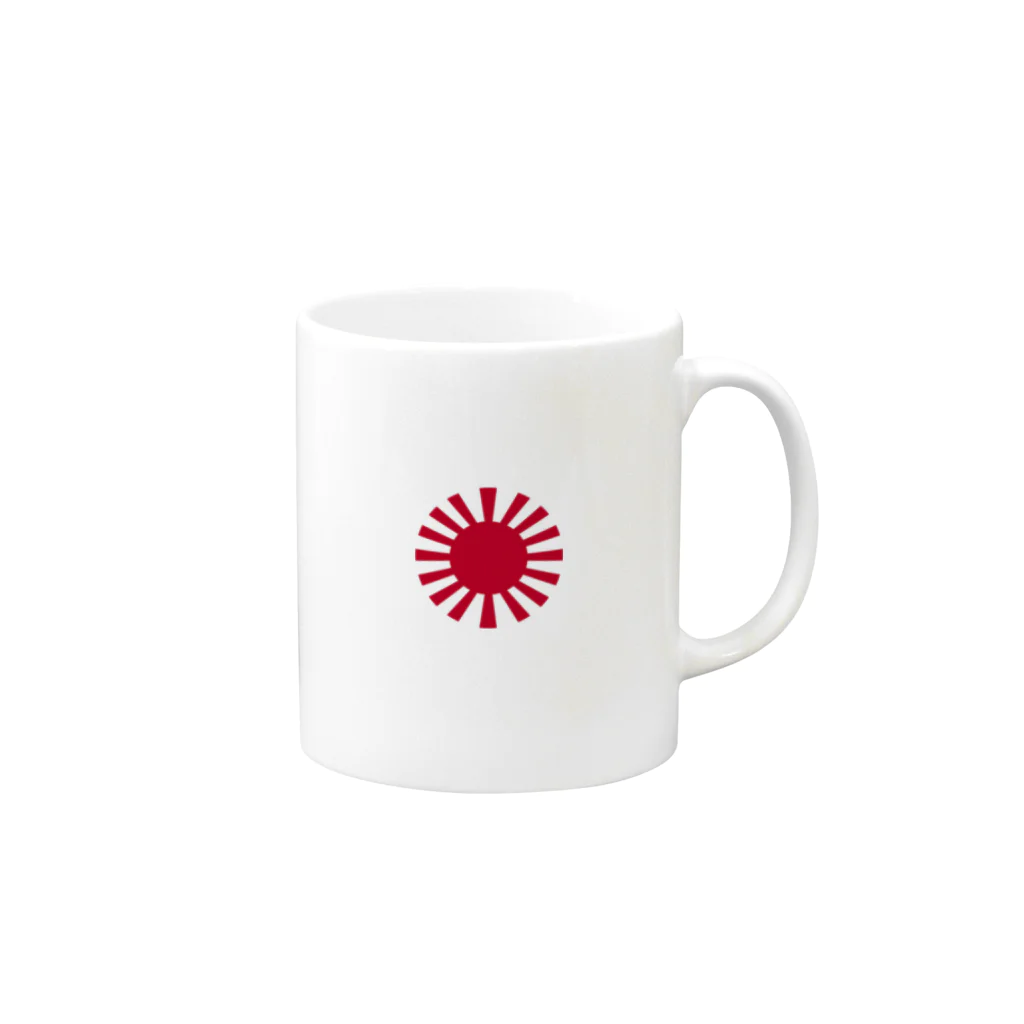 旭日旗の旭日堂の【プチ旭日旗】シリーズ Mug :right side of the handle