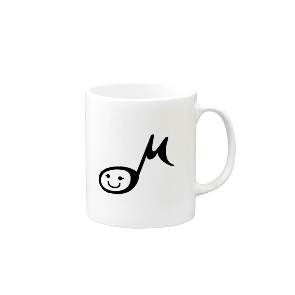 ひろせめぐみのうた日々ショップのめぐ音符グッズ Mug :right side of the handle