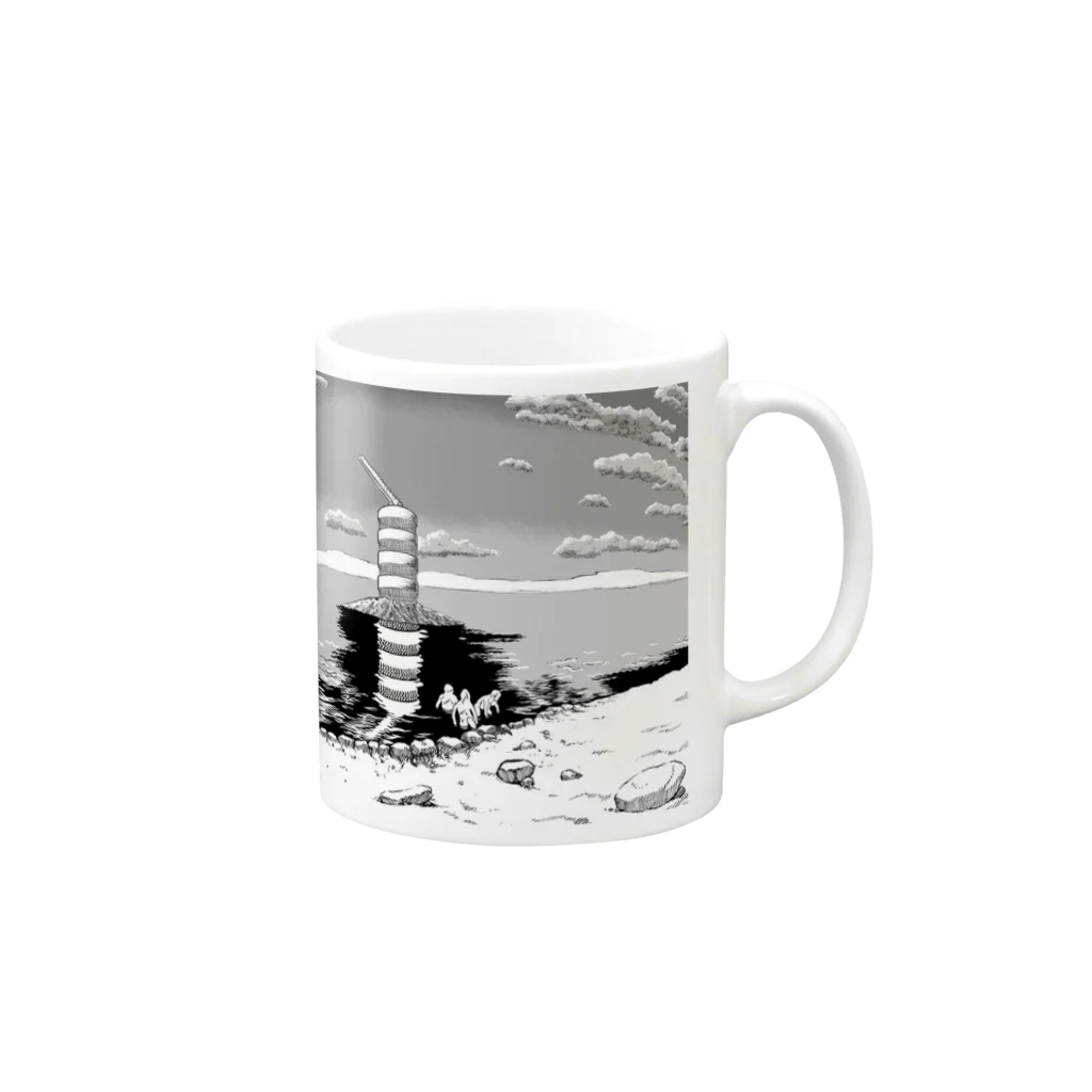 片桐ナントカの身投げ神殿 Mug :right side of the handle