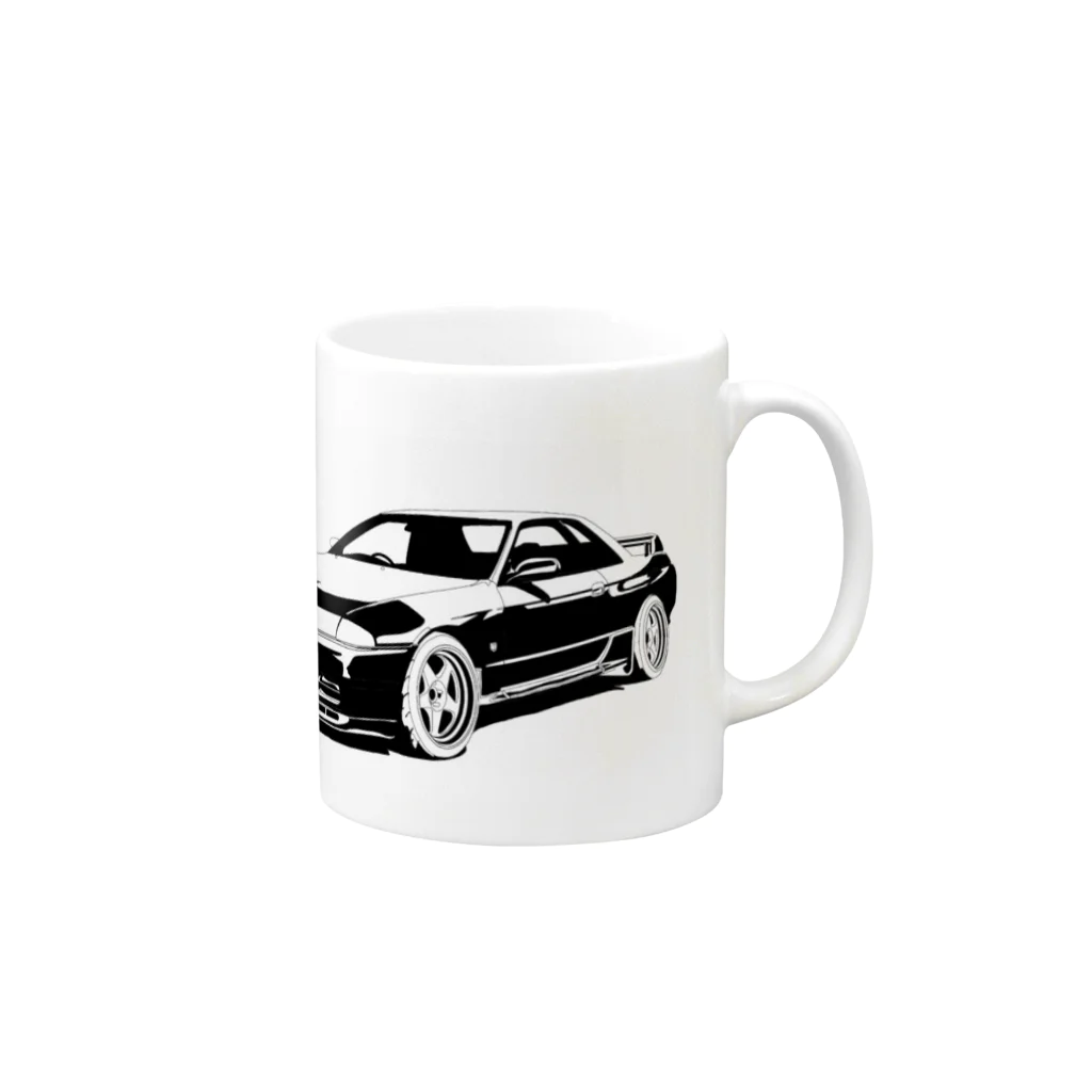 R32サイコー！！の自己満グッツ販売店！！の日本の名車マグカップ SKYLINE GT-R Mug :right side of the handle