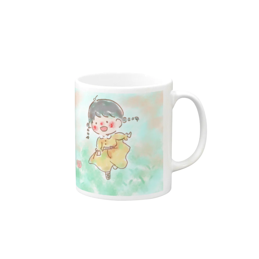 MAI maiのゆるふわ女の子。 Mug :right side of the handle