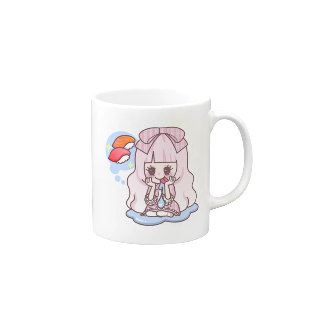 レイミのお寿司とロリータ Mug :right side of the handle