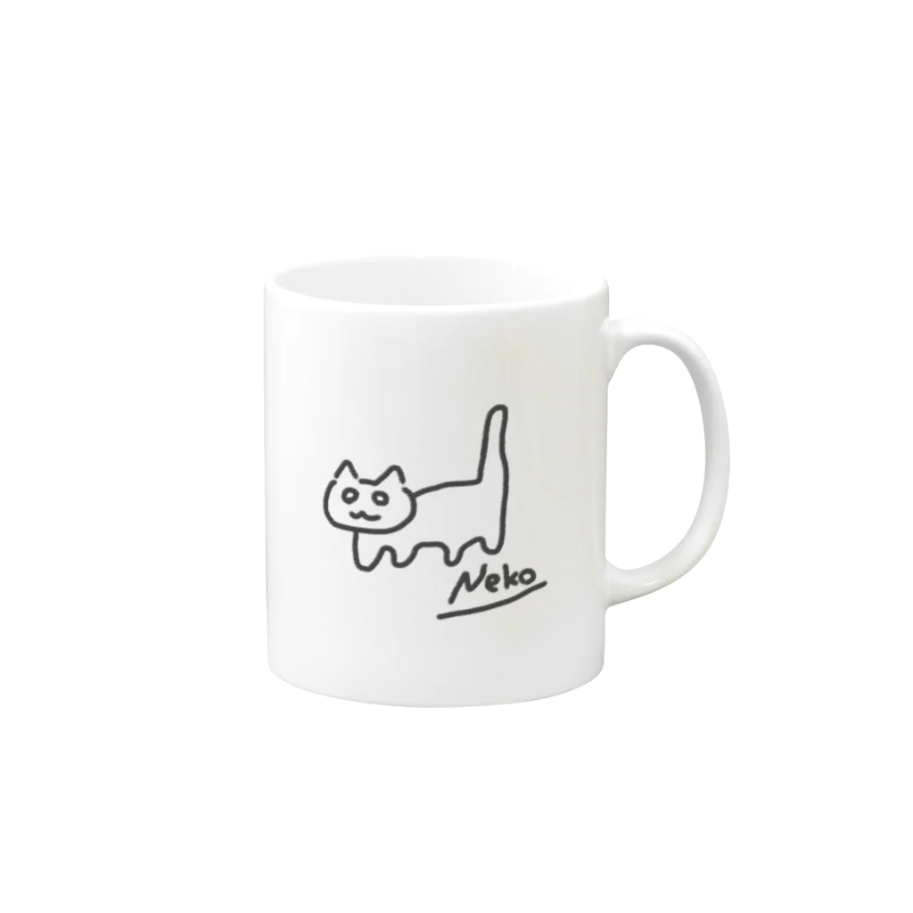 ねこ先生のねこ（Neko）その2 Mug :right side of the handle