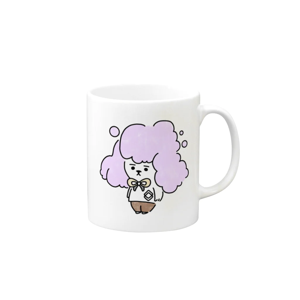 シルエットshopのシールちゃん Mug :right side of the handle