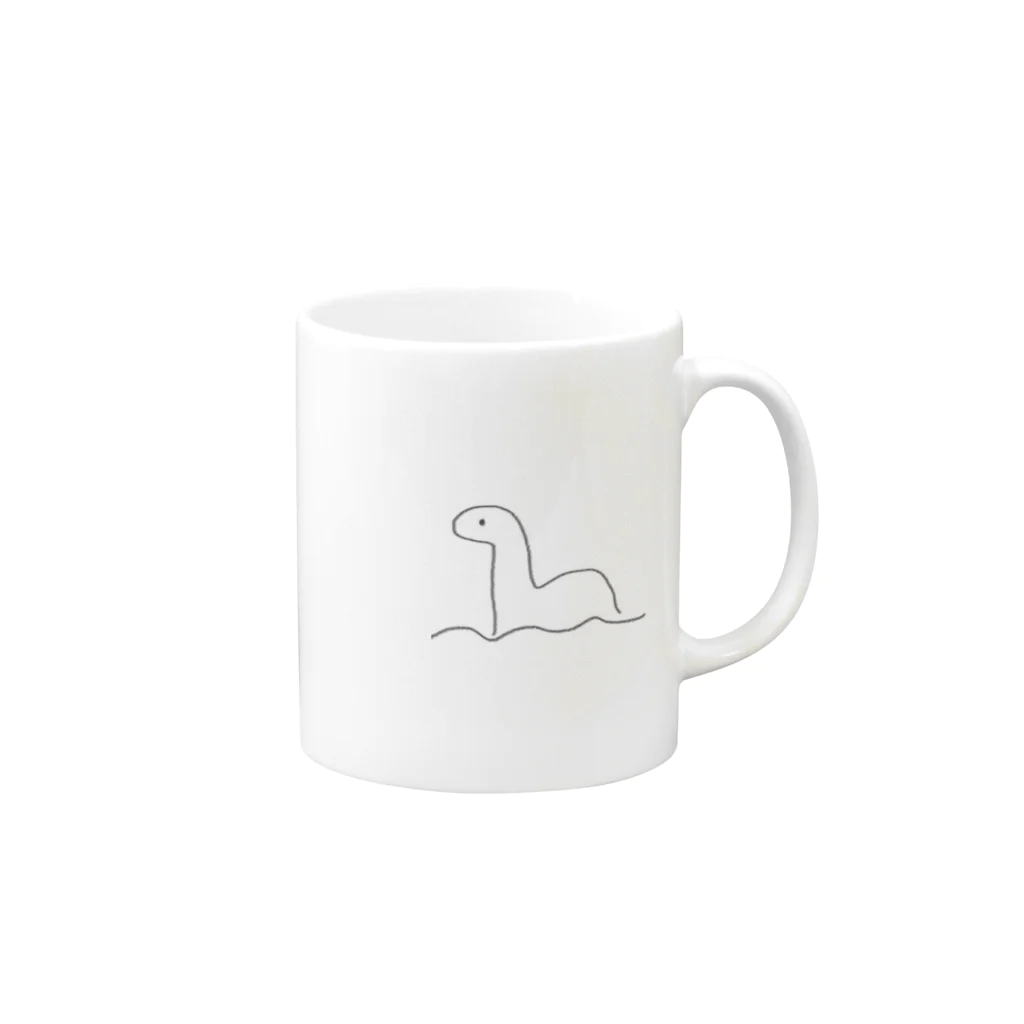 kuwawoのネス湖のねっしーくん Mug :right side of the handle