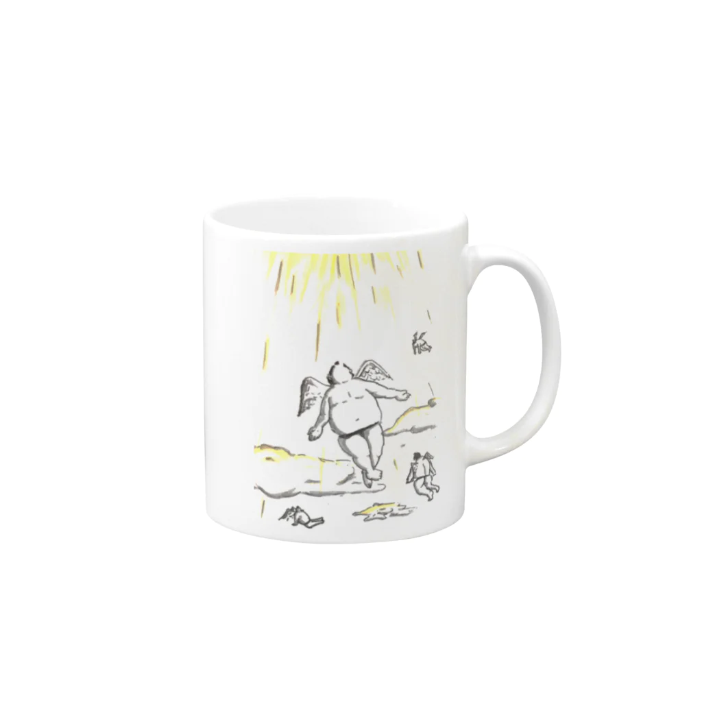 ギャラクシースーパーノヴァコーポレーションのsumo angel Mug :right side of the handle