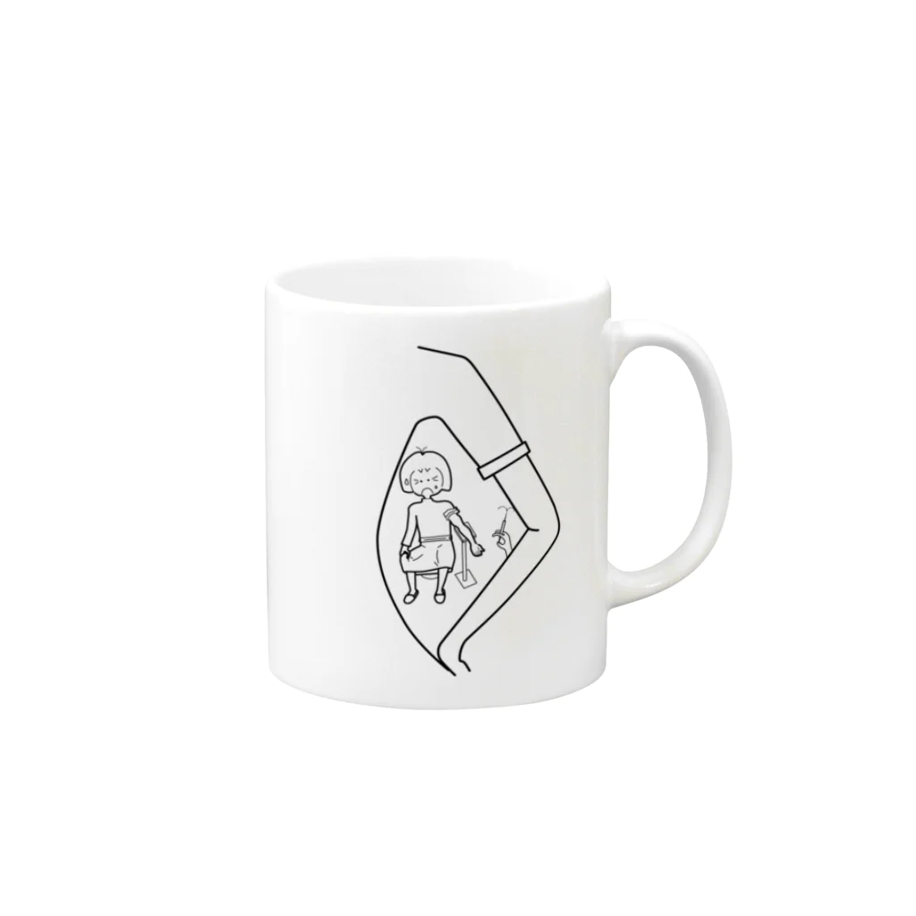 Melvilleの注射 Mug :right side of the handle