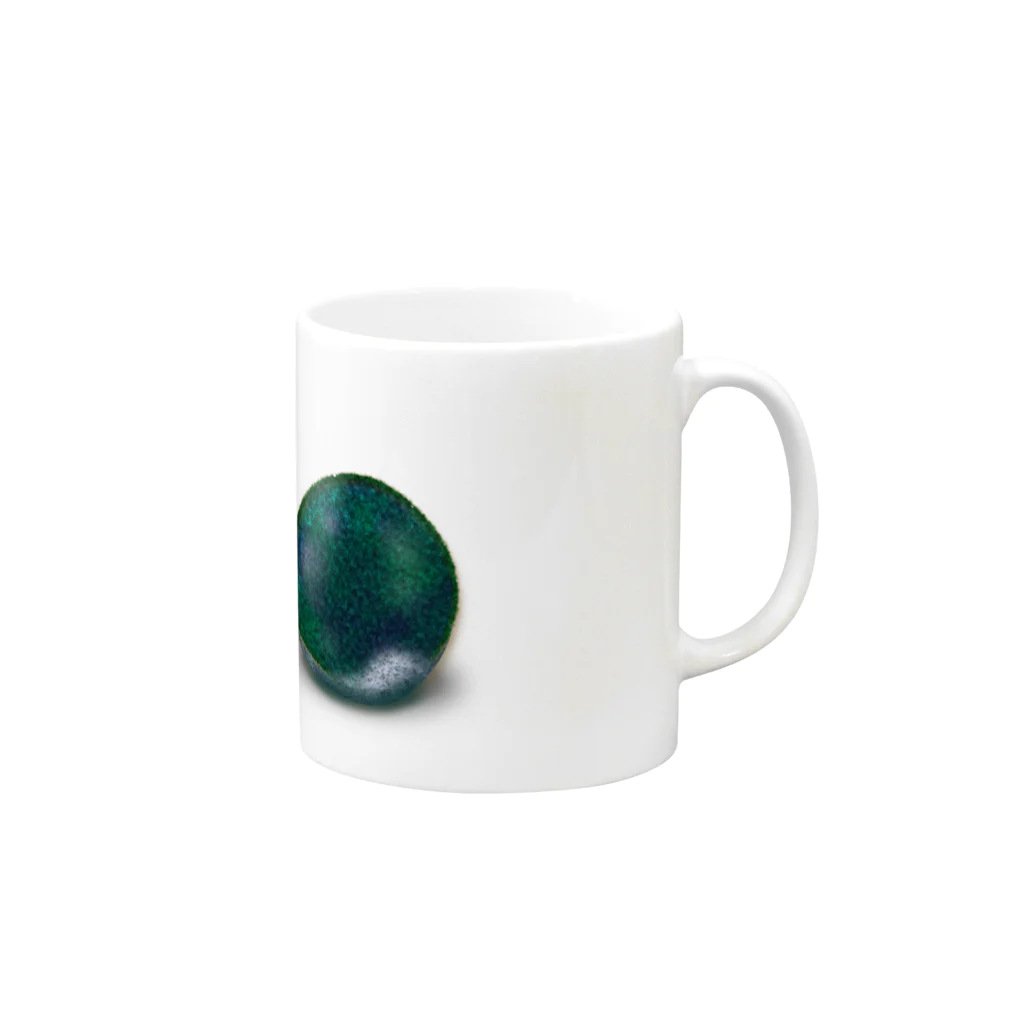 鳴本ギャラリーの苔玉 Mug :right side of the handle