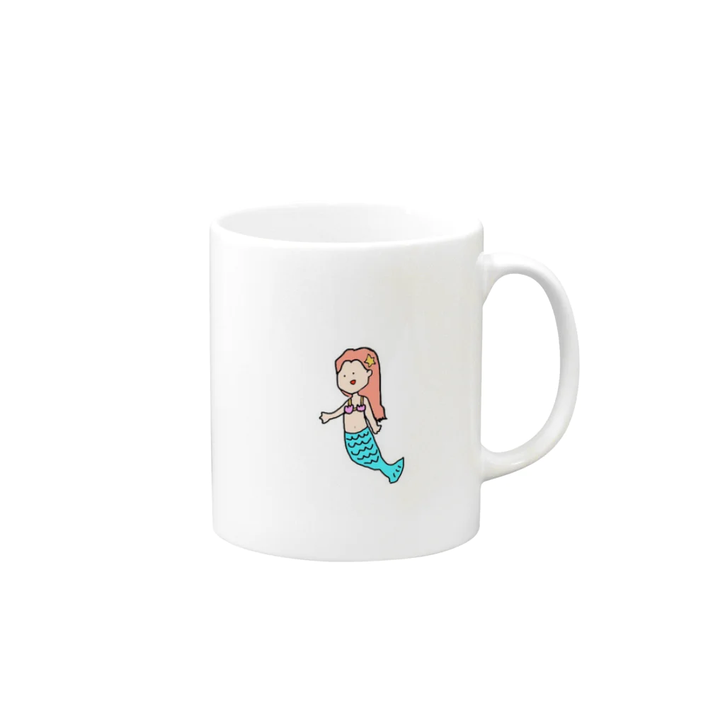 kii_210の人魚様 Mug :right side of the handle