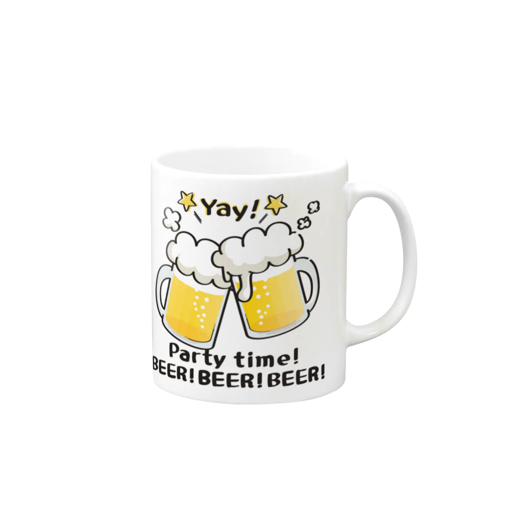 イラスト MONYAAT のBEER!BEER!BEER! A Mug :right side of the handle