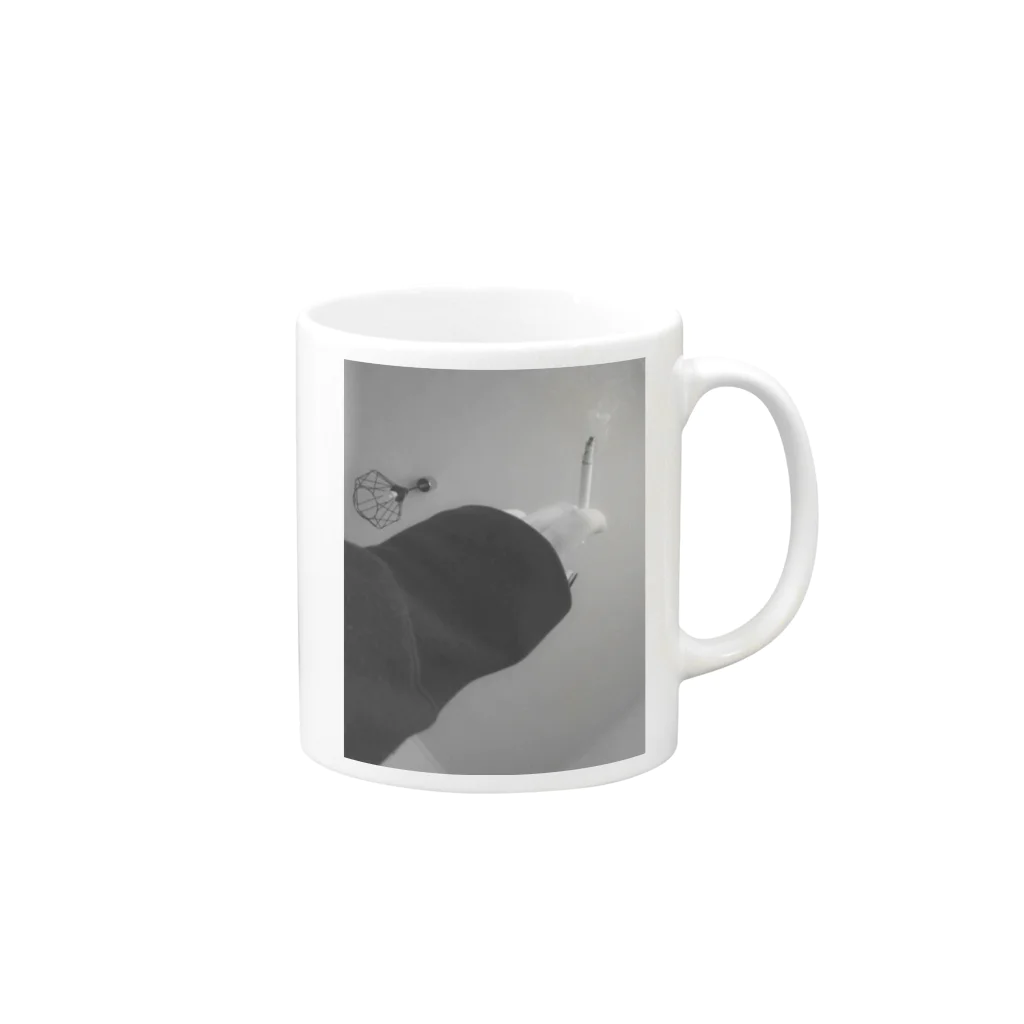 気まぐれのsmoking¿ Mug :right side of the handle