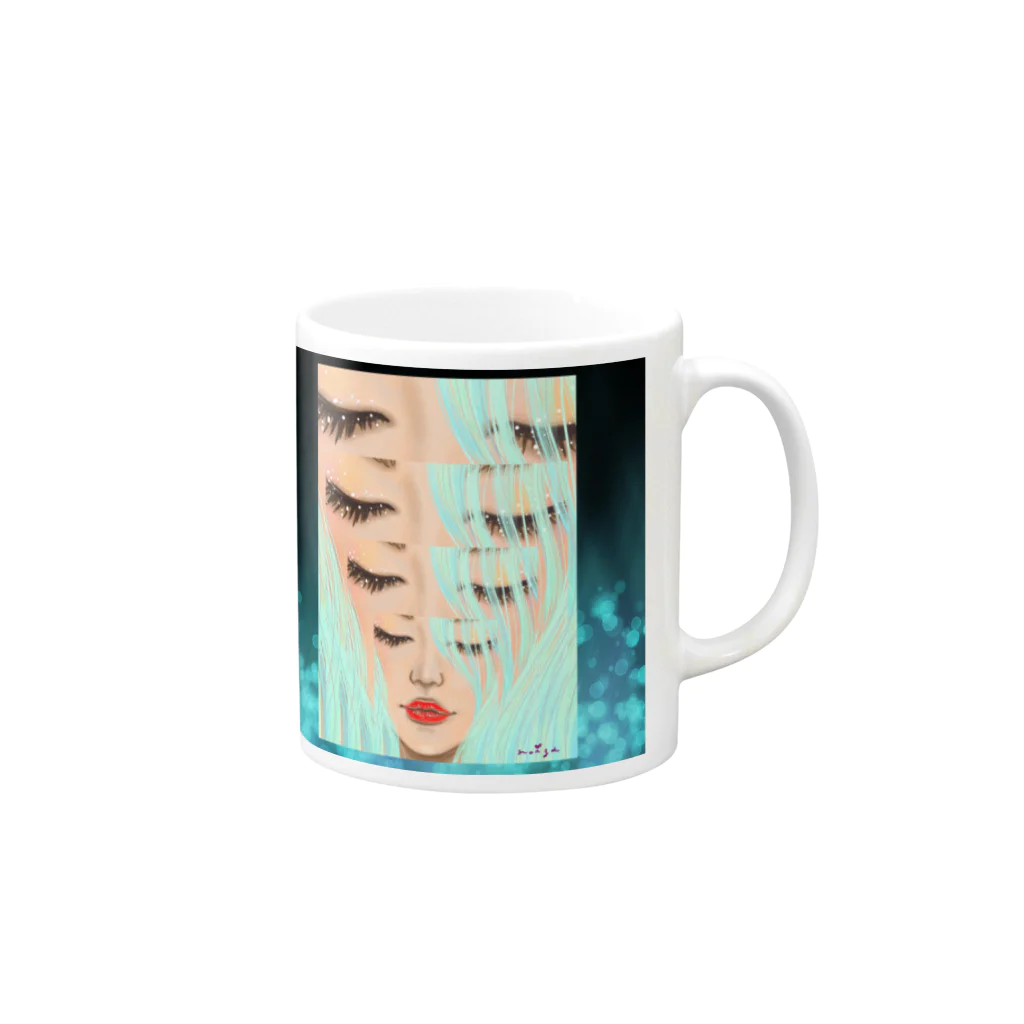 Ｍ✧Ｌｏｖｅｌｏ（エム・ラヴロ）の赤いくちびる💋 Mug :right side of the handle