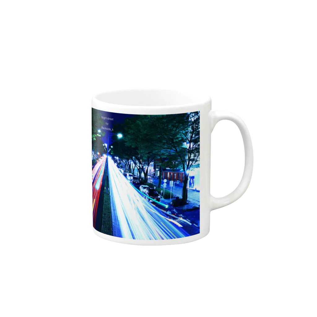 BacksideのNight street Mug :right side of the handle