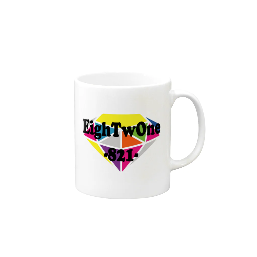 ストリートファッションはEighTwOne-821-(えいとぅーわん はちにーいち)のDIAMOND Mug :right side of the handle