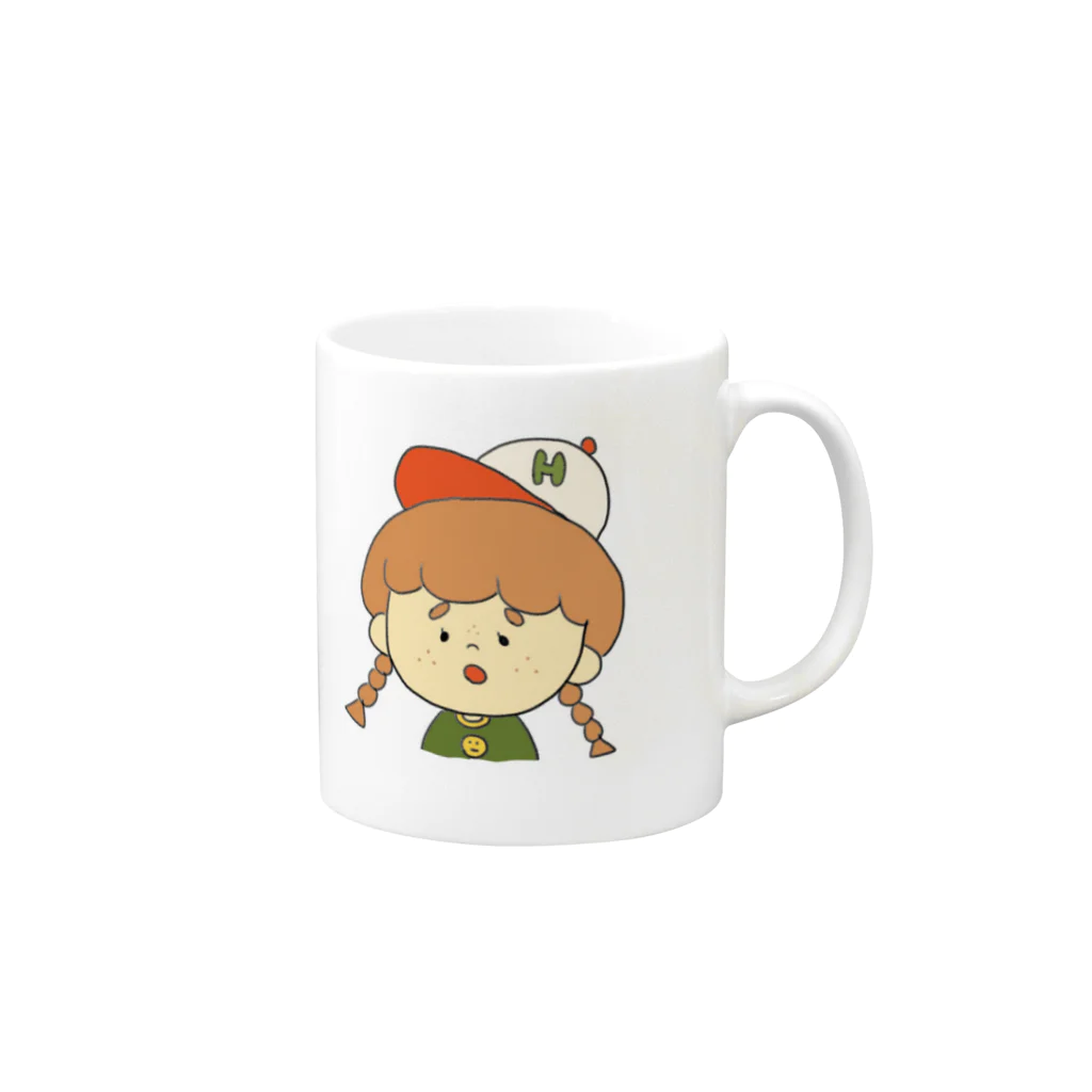 harapekoriの人生ダルみちゃん Mug :right side of the handle