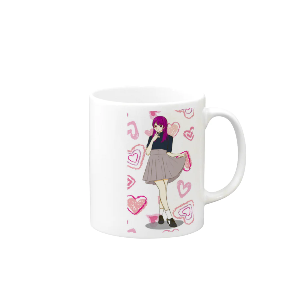 織衣ミルクミラティブ用アカのミル Mug :right side of the handle