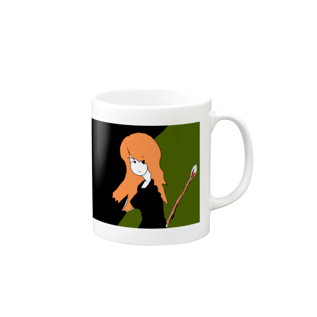 水草の魔女04 Mug :right side of the handle