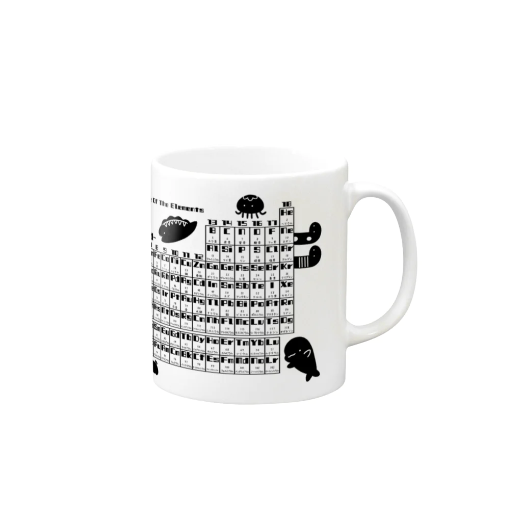 Phantom Lab. -ふぁんとむらぼ-のふぁんとむ周期表 Mug :right side of the handle