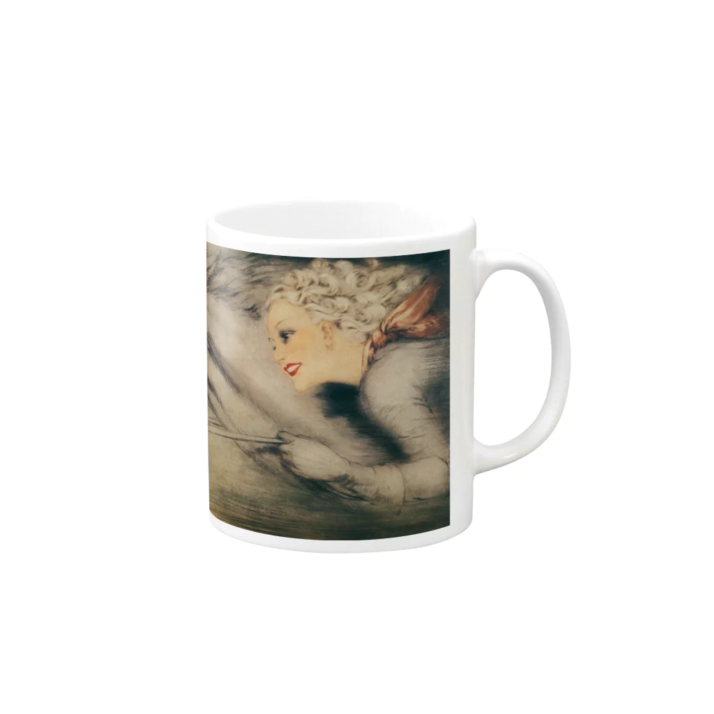 世界の絵画アートグッズのルイ・イカール 《サラブレット》 Mug :right side of the handle