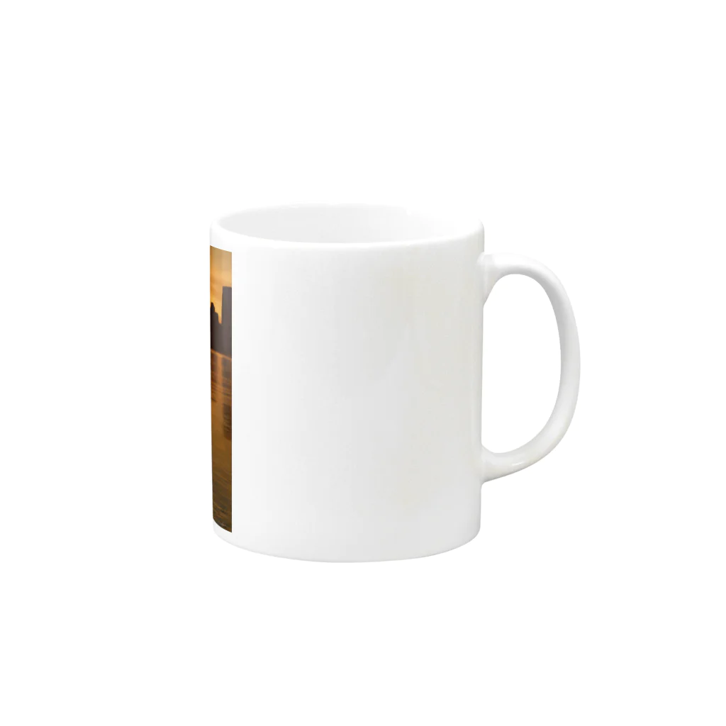 syachi工房のSunset OceanⅡ Mug :right side of the handle