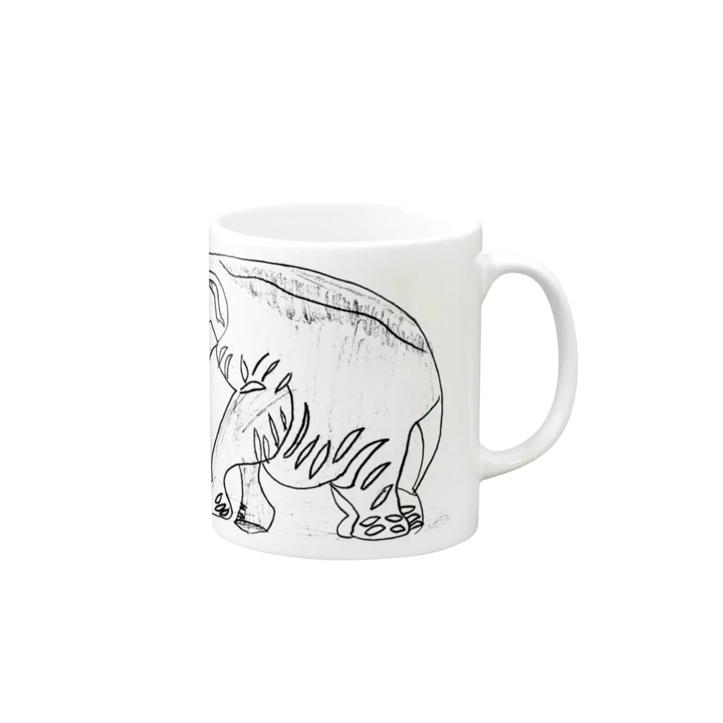 ガスかんダイナマイトのインドゾウ Mug :right side of the handle