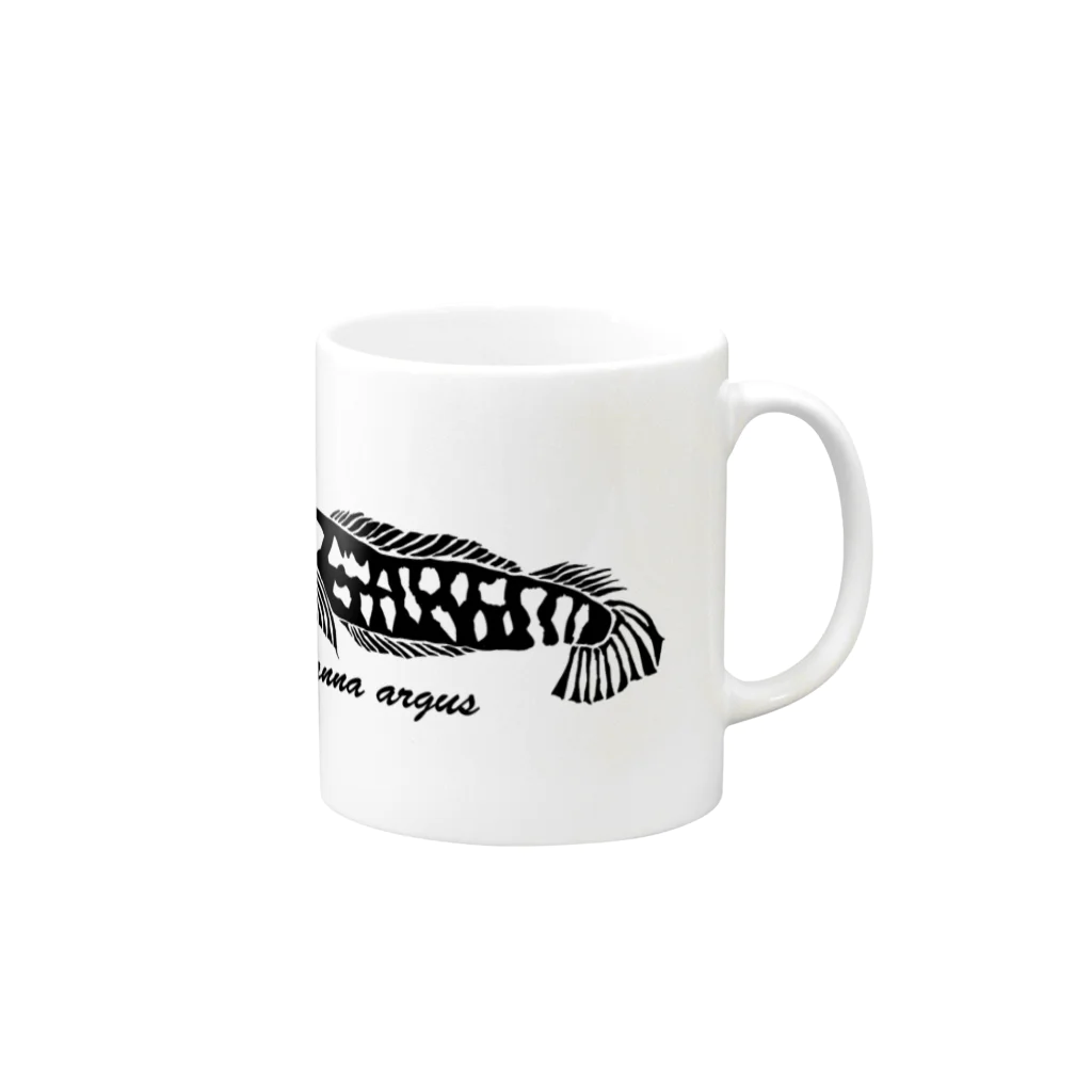 B0nMas Designの雷魚カムルチーChanna argus Mug :right side of the handle