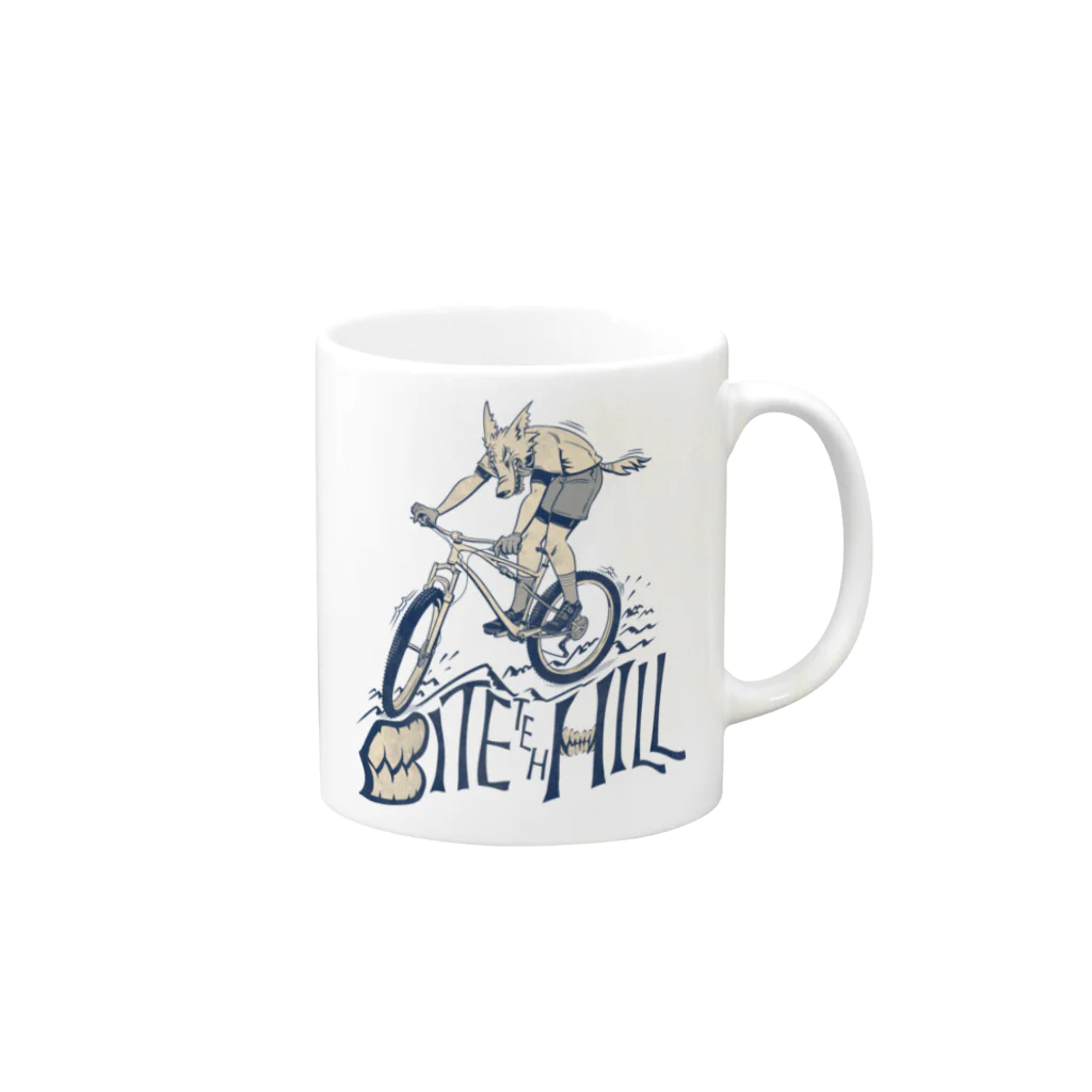 nidan-illustrationの"BITE the HILL" Mug :right side of the handle