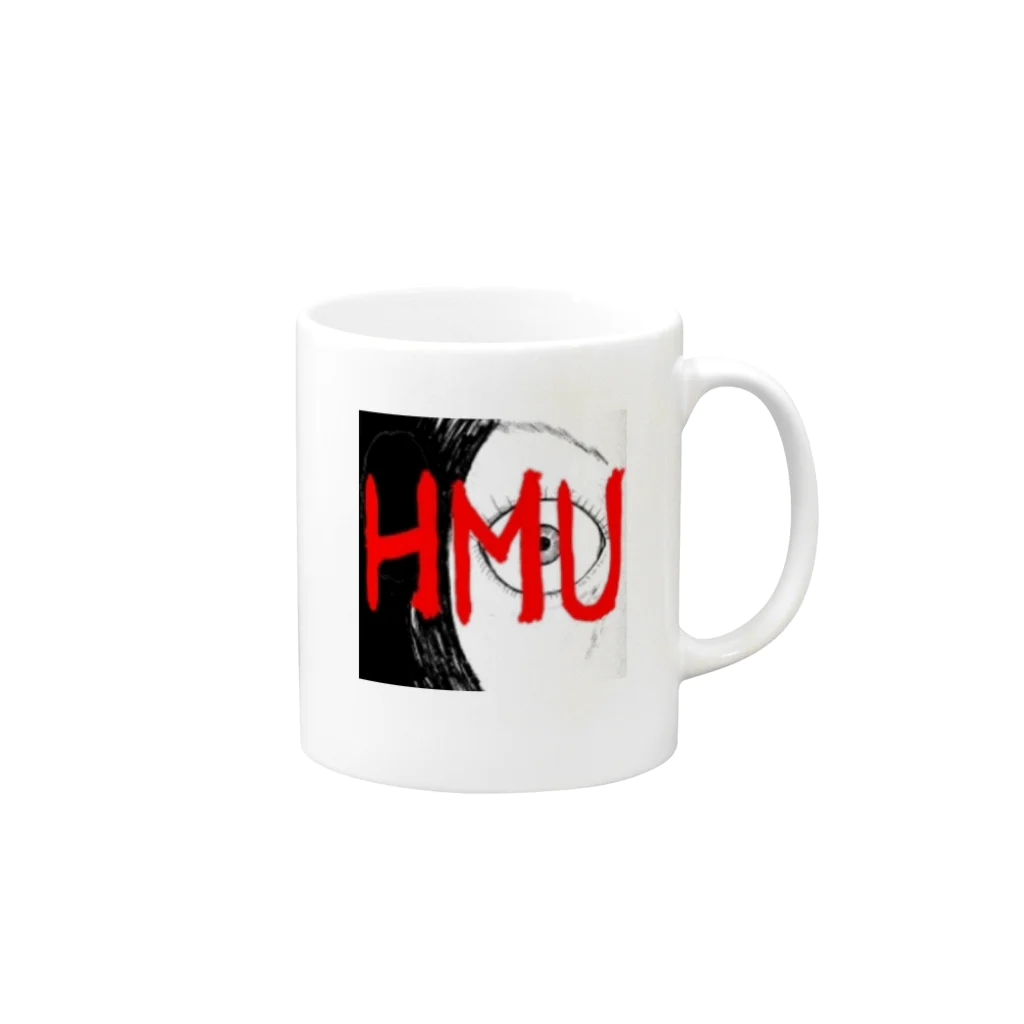 名無そうはた／『ＨＭＵ／ホラー連合』のＨＭＵロゴ Mug :right side of the handle