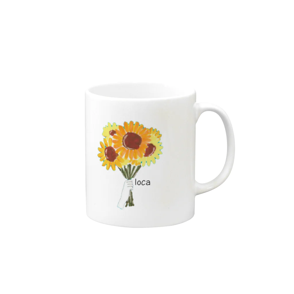 loca0218のコップ Mug :right side of the handle