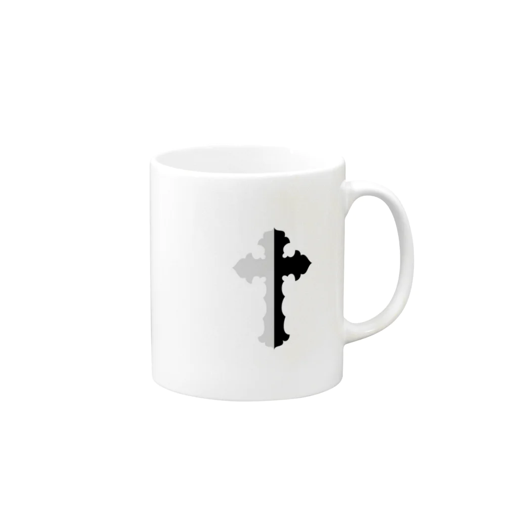 LOUZAのcross Mug :right side of the handle