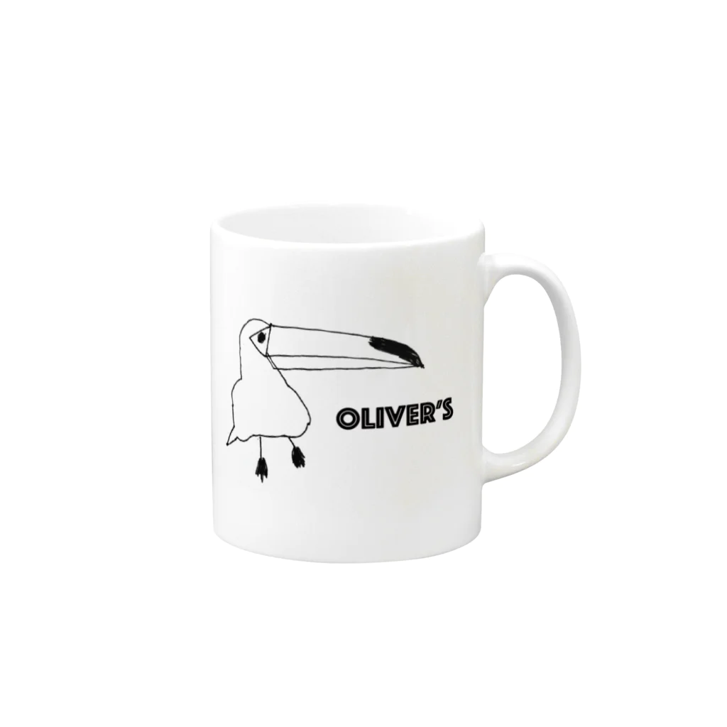 Oliver's のOliver's Bird Mug :right side of the handle