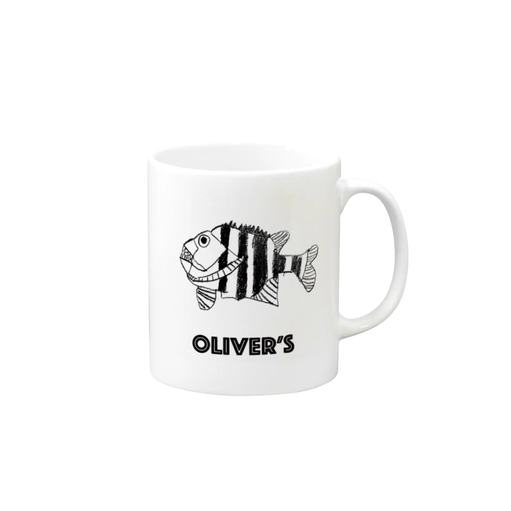 Oliver's のOliver's Fish 石鯛 マグカップの取っ手の右面
